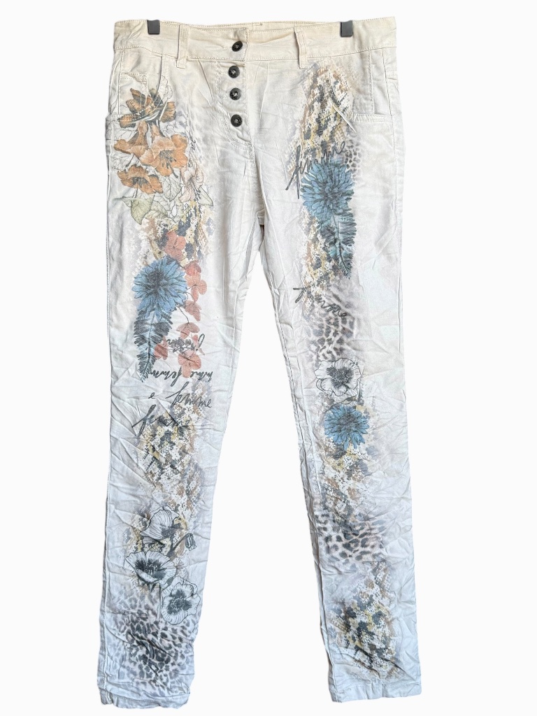 Nwt Gigi Moda Fall & Dahlia Flowers Jeans Sz Xl